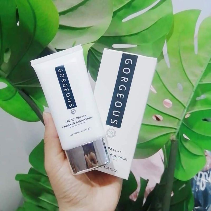 Kem Chống Nắng Dành Cho Da Mặt The Gorgeous 50SPF chai nhỏ 50g Ashi