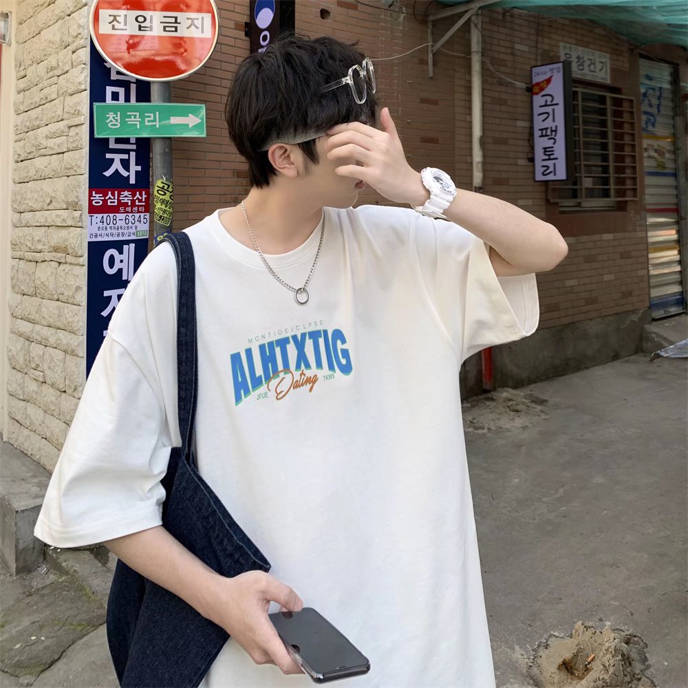 Áo Thun Tay Ngắn Dáng Rộng In Chữ Cỡ Lớn Thoải Mái Thời Trang Mùa Hè Cho Nam Size M-8XL