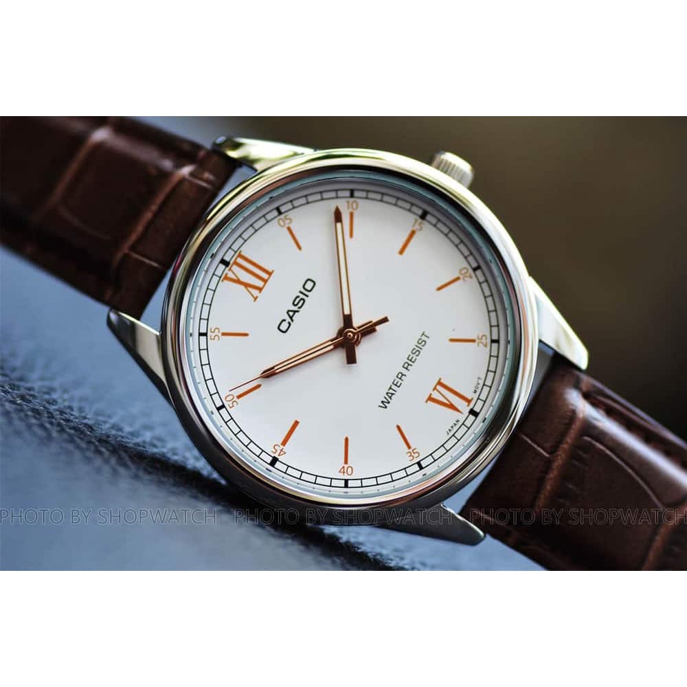 Đồng hồ Nam Casio MTP-V005L, đồng hồ chính hãng, các loại dây da