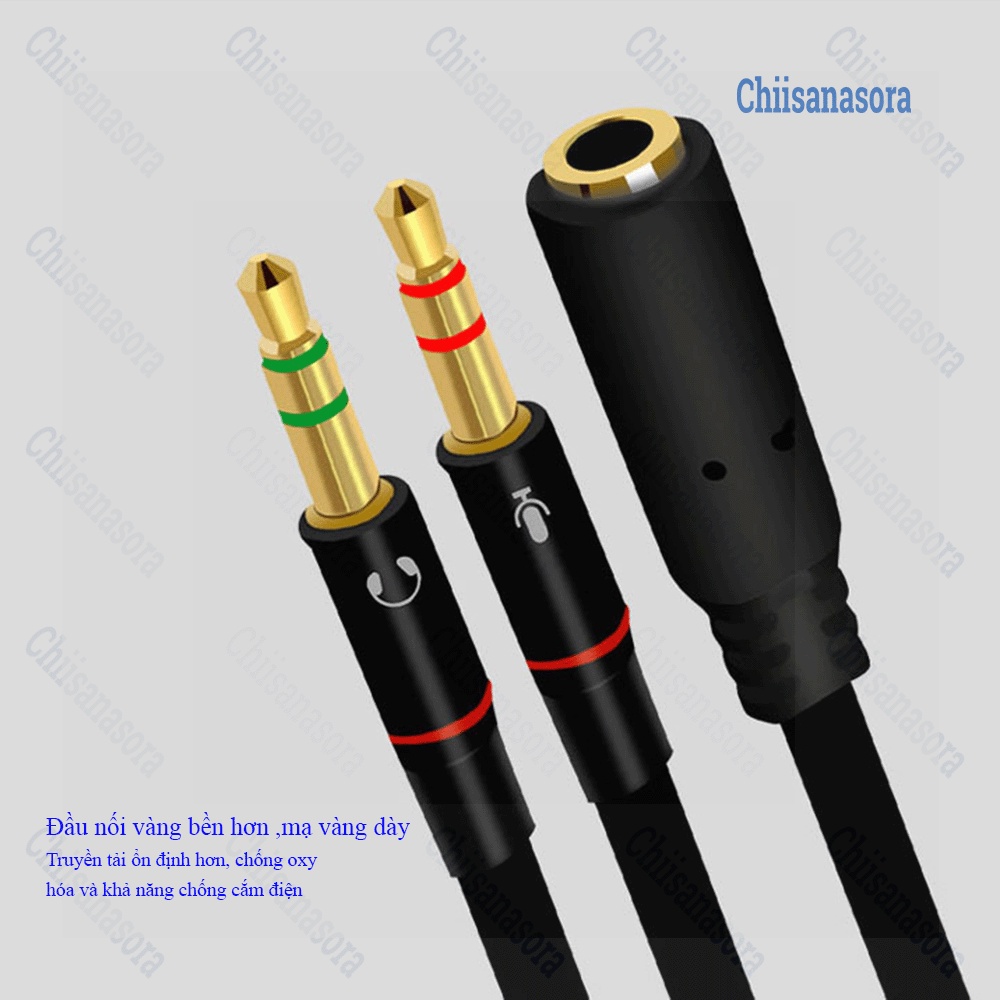 Cáp chuyển đổi âm thanh tai nghe máy tính chất liệu TPE - Bộ chuyển đổi tai nghe 3.5mm