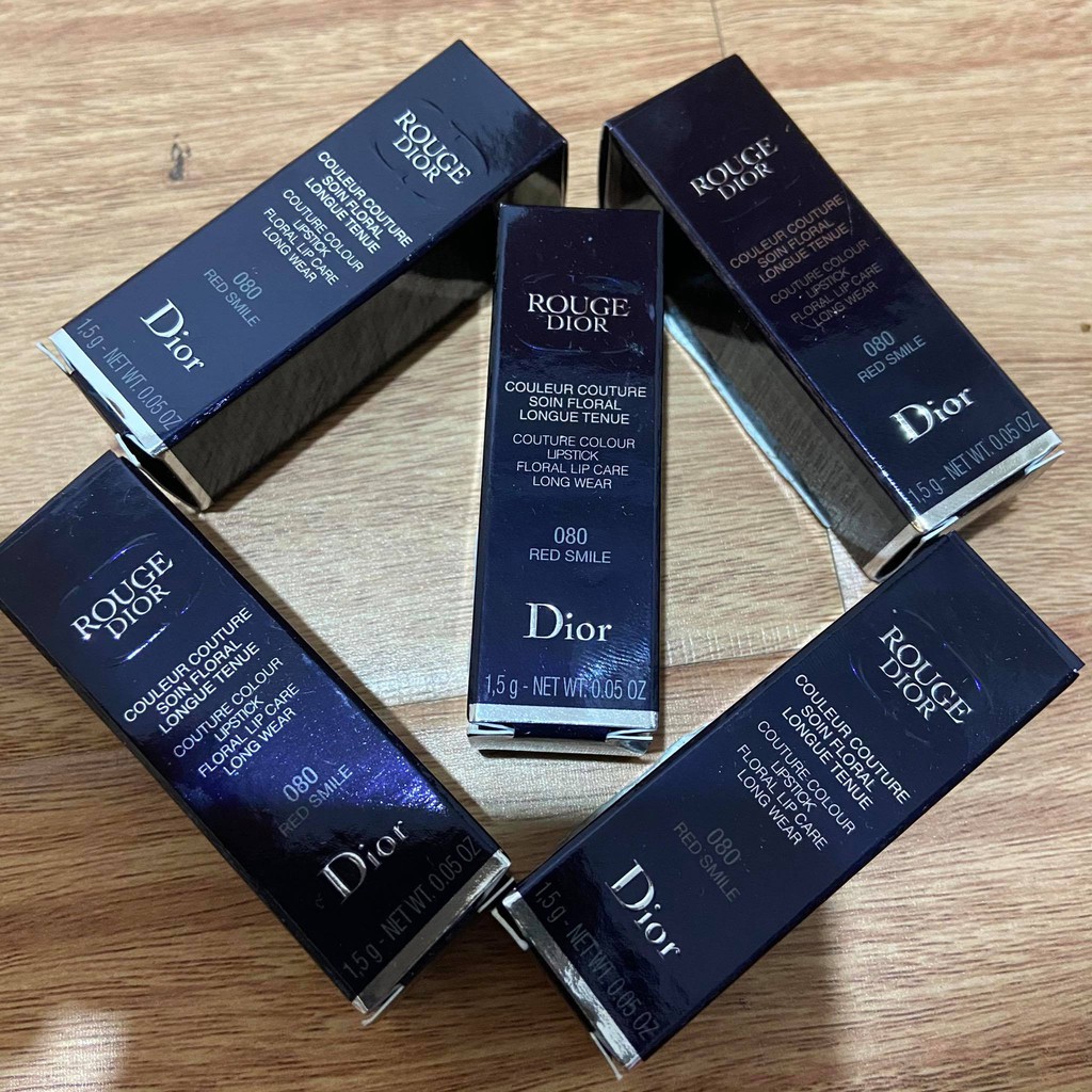 Son D.i.o.r Rouge Màu 080 Red Smile Màu Đỏ Cam Trẻ Trung