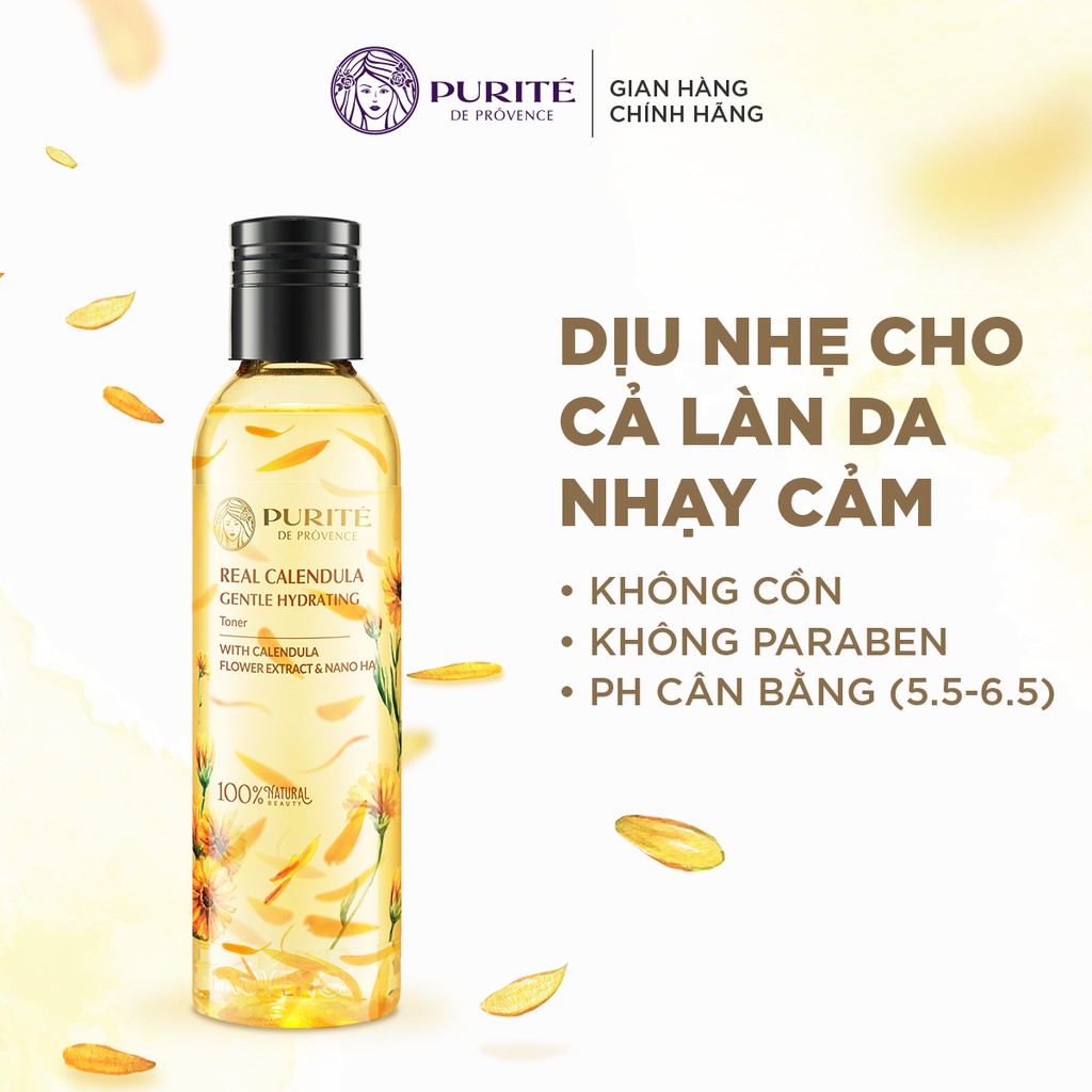 Nước Cân Bằng Hoa Cúc Calendula Dưỡng Ẩm Và Làm Dịu Da Purité 150ml