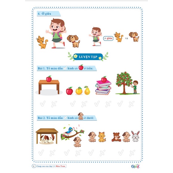 Sách - Combo Cùng Con Vào Lớp 1 Môn Toán và Luyện Viết theo chương trình mới, dễ học dễ hiểu tặng Bé tập tô chữ thường