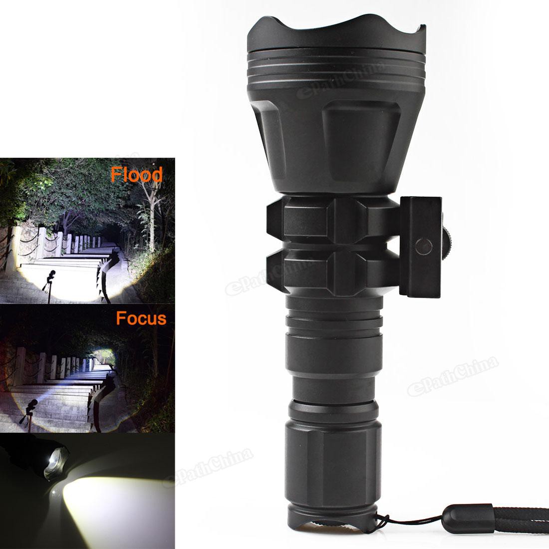 B158 Convex Len Zoom Flashlight XM-L2 U4 LED Torch 900 Lumen