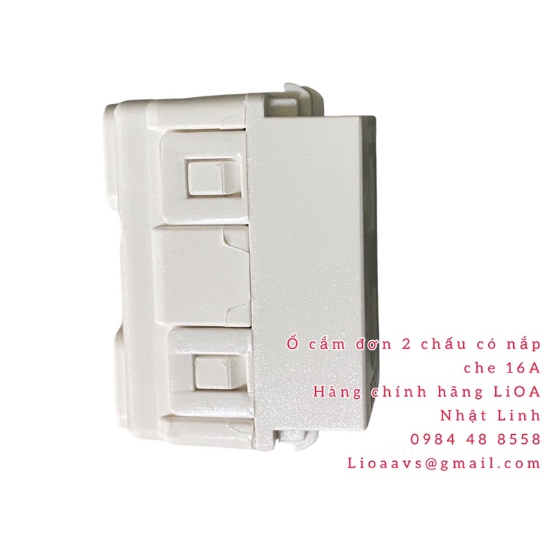Ổ cắm đơn hai chấu có nắp che 16A