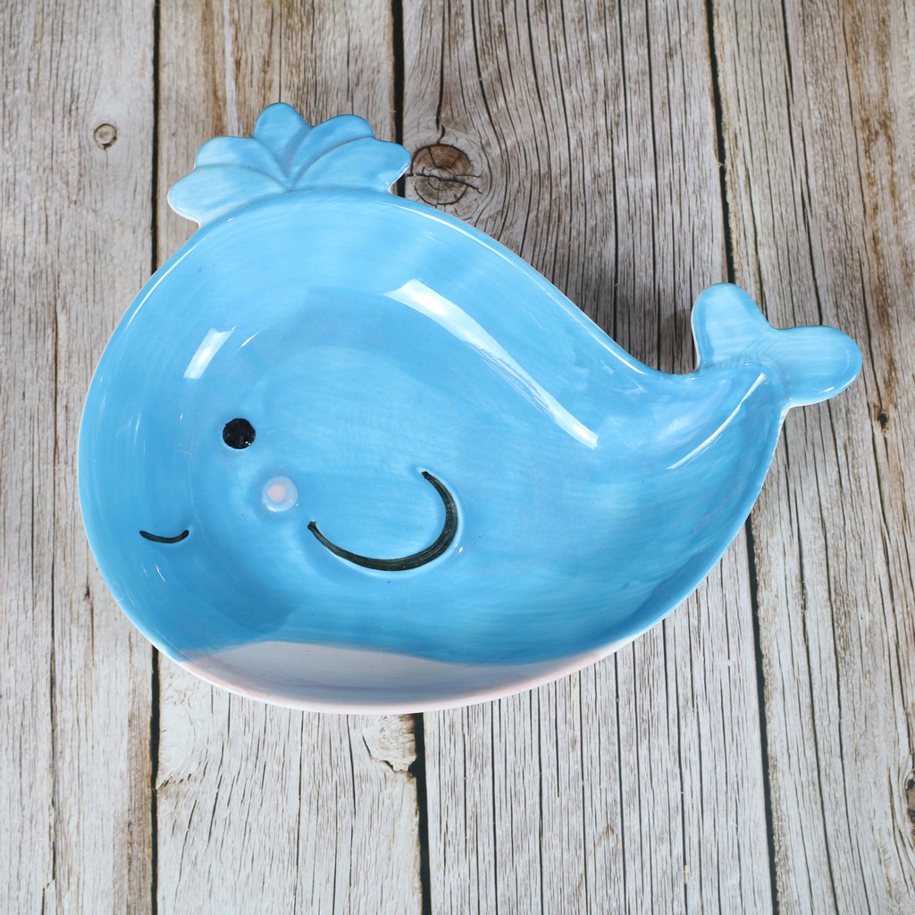 Đĩa Sứ Bộ Bát Đĩa Decor Bát Ăn Cơm Cá Heo Chén Dĩa Sứ Dễ Thương Cute Cao Cấp B36