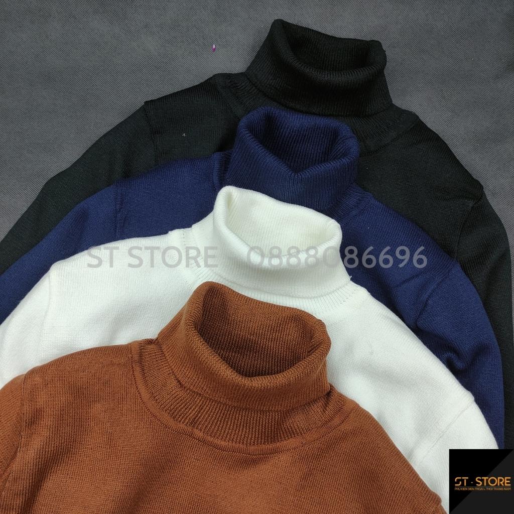 Áo len nam cổ lọ trơn, Chất liệu mềm mịn form ôm đẹp ST STORE