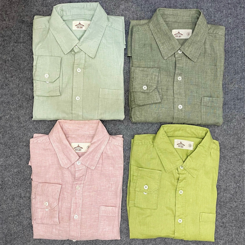 Sơmi Nam LINEN 1 Túi Phong Cách Trẻ Trung Năng Động