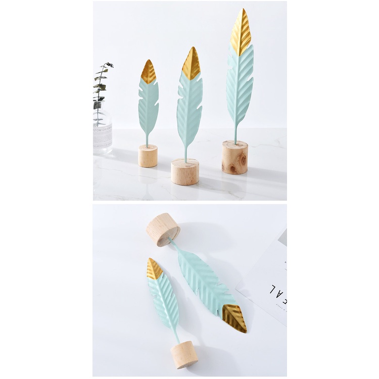 Lông chim decor bàn làm việc, kệ, tủ,phòng khách
