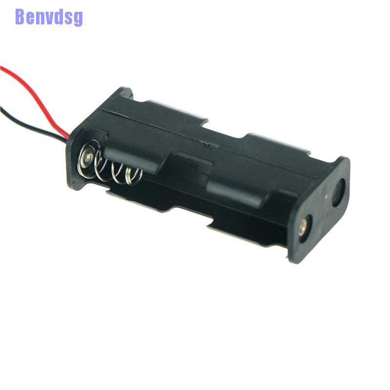 1 Hộp Pin Có Dây Bằng Nhựa Màu Đen Cho 2 X Aa