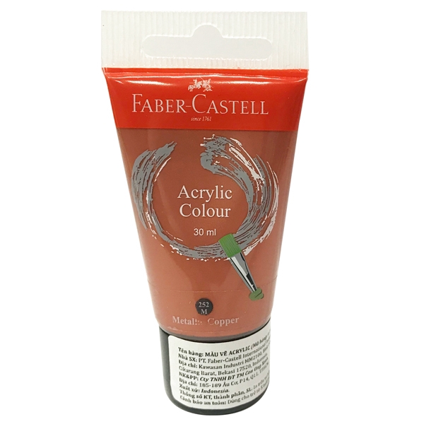 Tuýp Màu Vẽ Acrylic 30ml Metallic Copper (Đồng Kim) - Faber-Castell