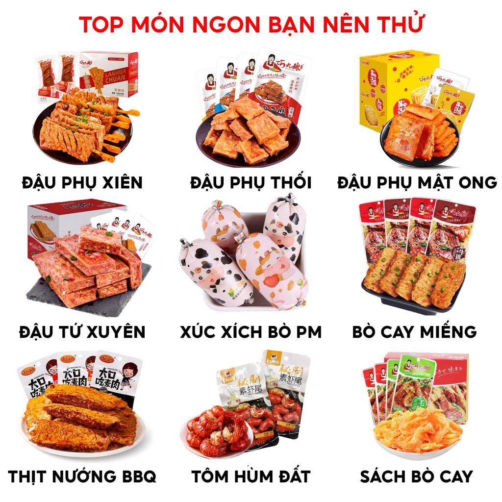 Ăn vặt nội địa Trung 50 món tự chọn hương vị Tứ Xuyên - Thanh Trúc Foods | BigBuy360 - bigbuy360.vn