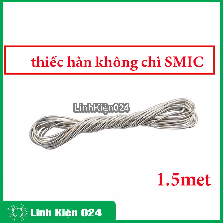 Thiếc hàn không chì hàn quốc cuộn 1,5 mét - 0.8mm SMIC