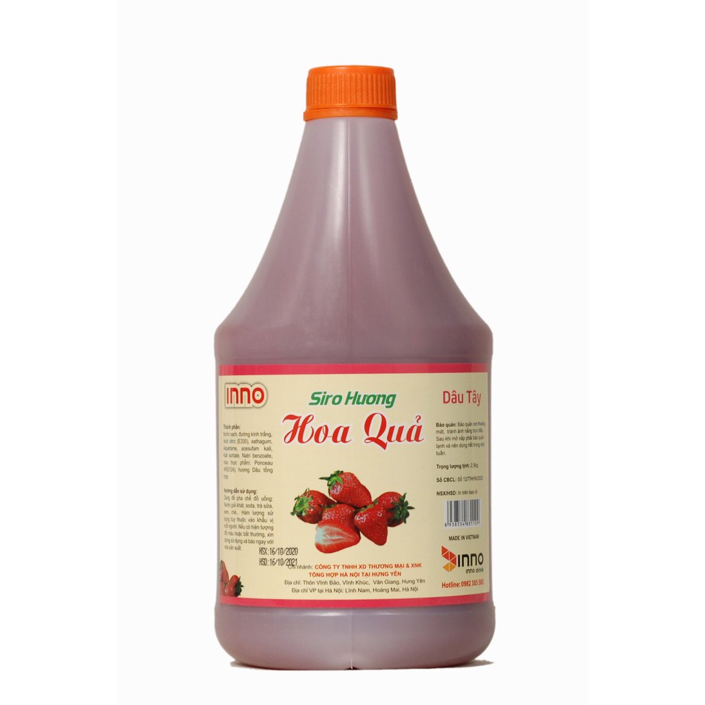 Siro hương hoa quả INNO can tròn 2lít