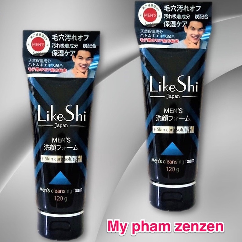 Sữa Rửa Mặt Nam Nhật Bản LIKESHI Sạch Mụn , Dầu Nhờn , Thải Độc Da Hàng Chính Hãng 120ml