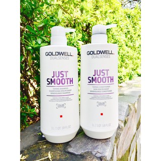 (Chính hãng) Cặp dầu gội xả chăm sóc tóc suôn mượt Goldwell Smooth dualsenses just smooth 1000ml