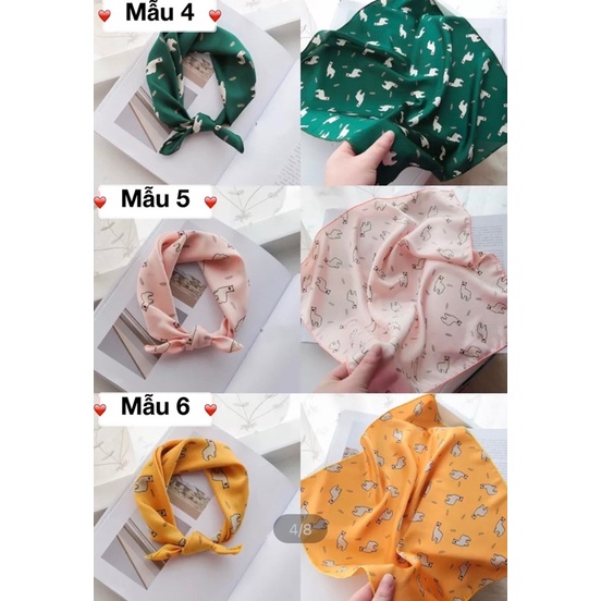 {Tím.Store} KHĂN BANDANA TURBAN LỤA HOẠ TIẾT ĐA NĂNG, BĂNG ĐÔ KHĂN CHOÀNG THỜI TRANG