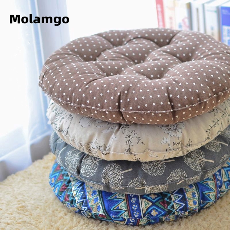 MOLAMGO  Thảm từ cotton lót ghế ngồi phong cách Nhật Bản