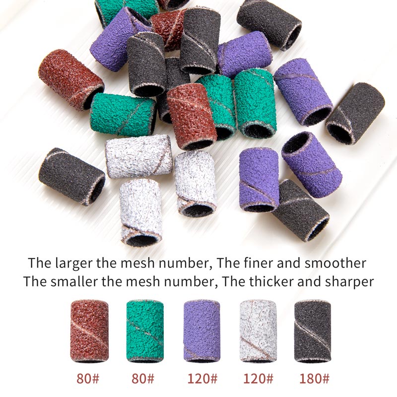 Dây Chà Nhám Móng Tay Nghệ Thuật#80#120#Bộ 180 Phụ Kiện Đầu Mài Móng Chuyên Dụng