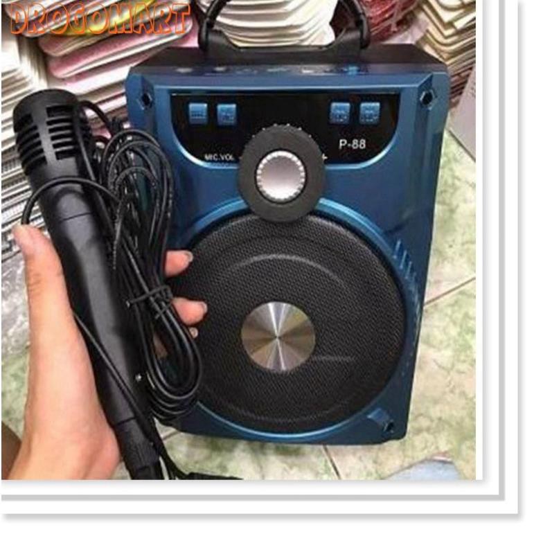 ( FREESHIP 99K ) Loa kẹo kéo mini Loa xách tay bluetooth hát karaoke P88 P89 kèm mic Bảo Hành 6 tháng