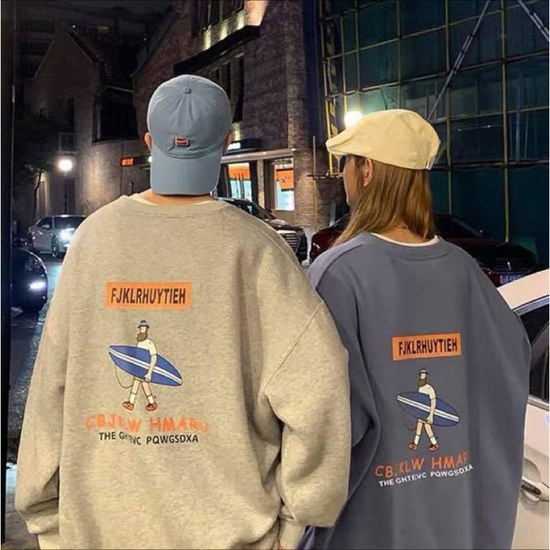 Áo Sweater lướt ván (chất nỉ lót bông, vải mịn siêu xinh ) [Video thật 100% CHILIF 🖤 freeship ) | BigBuy360 - bigbuy360.vn