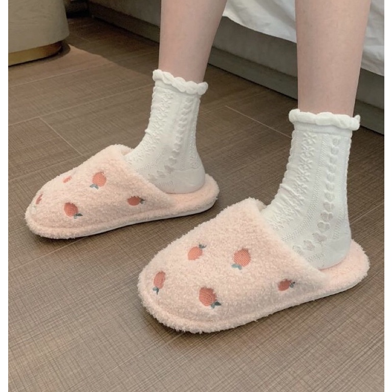 DÉP BÔNG TRÁI ĐÀO MINI 🍑