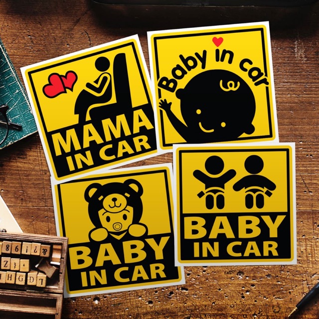 Decal xe hơi Baby In Car