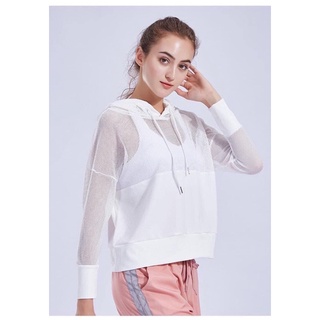 Áo khoác lưới có nón form che bụng