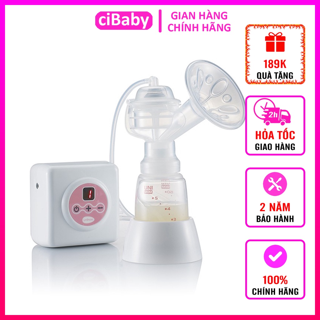 Máy hút sữa điện đơn Unimom Allegro có mát xa kích sữa / 7 cấp độ lực hút