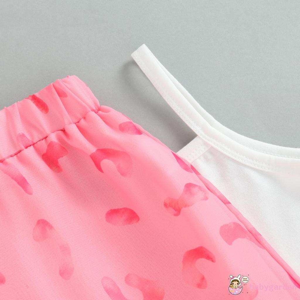 Set Đồ 3 Món Gồm Áo Khoác Tay Dài In Họa Tiết Da Báo + Áo Hai Dây Màu Trắng + Quần Short Lưng Thun Cho Bé Gái 3 Tuổi