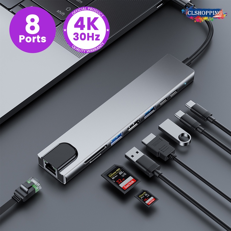 Bộ Hub Chuyển Đổi USB Type C Sang HDMI USB 3.0 Cho laptop táo Air M1 Type C