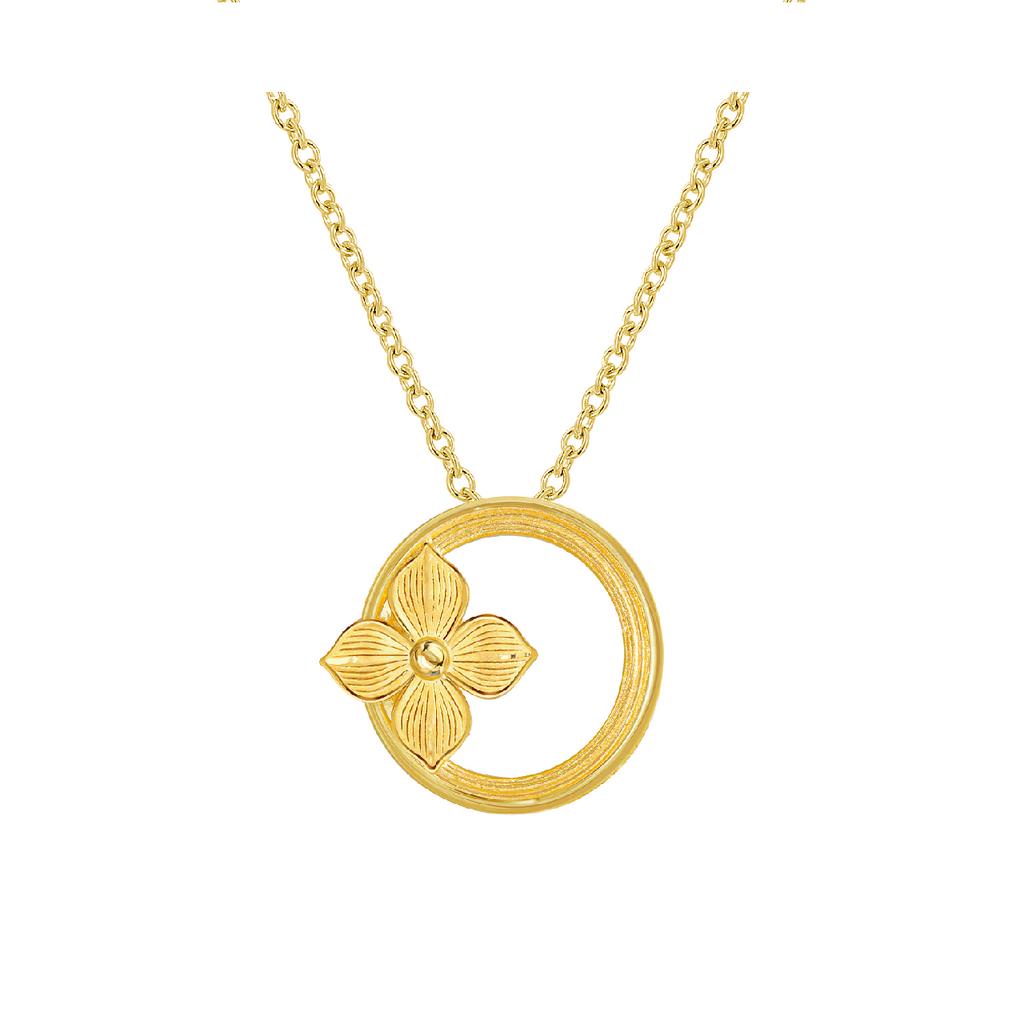 PRIMA Mặt Dây Chuyền Vàng 24K - BST Love For All - Hoa Tử Đinh Hương - 111P1918