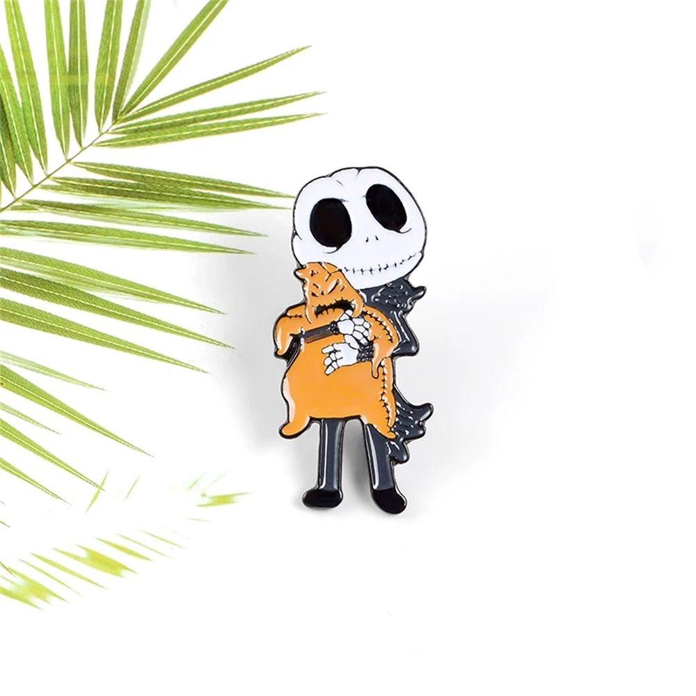 FORBETTER Huy Hiệu Cài Áo Hình Bộ Xương Jack Skellington Độc Đáo