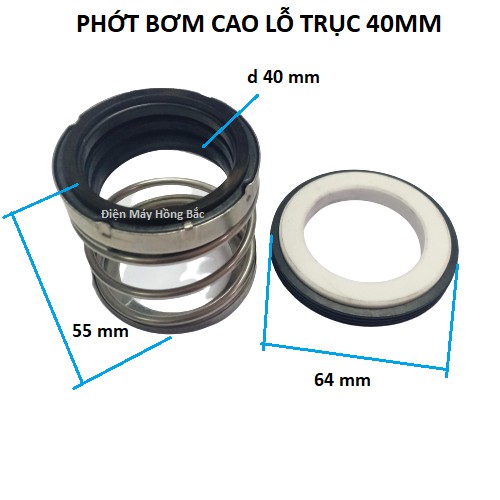 Phớt bơm nước lò xo cao trục 40mm