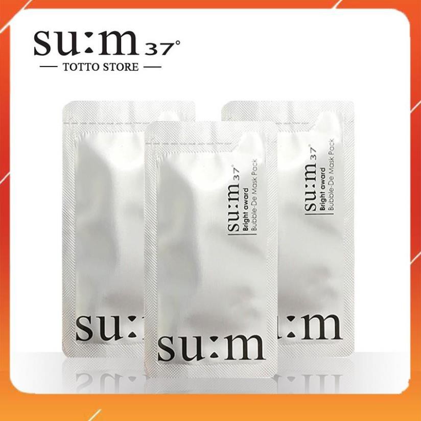 Mặt nạ sủi bọt Sum Bright Award 4,5ml/gói  - Mặt nạ thải độc Sum 37 trắng và đen MC