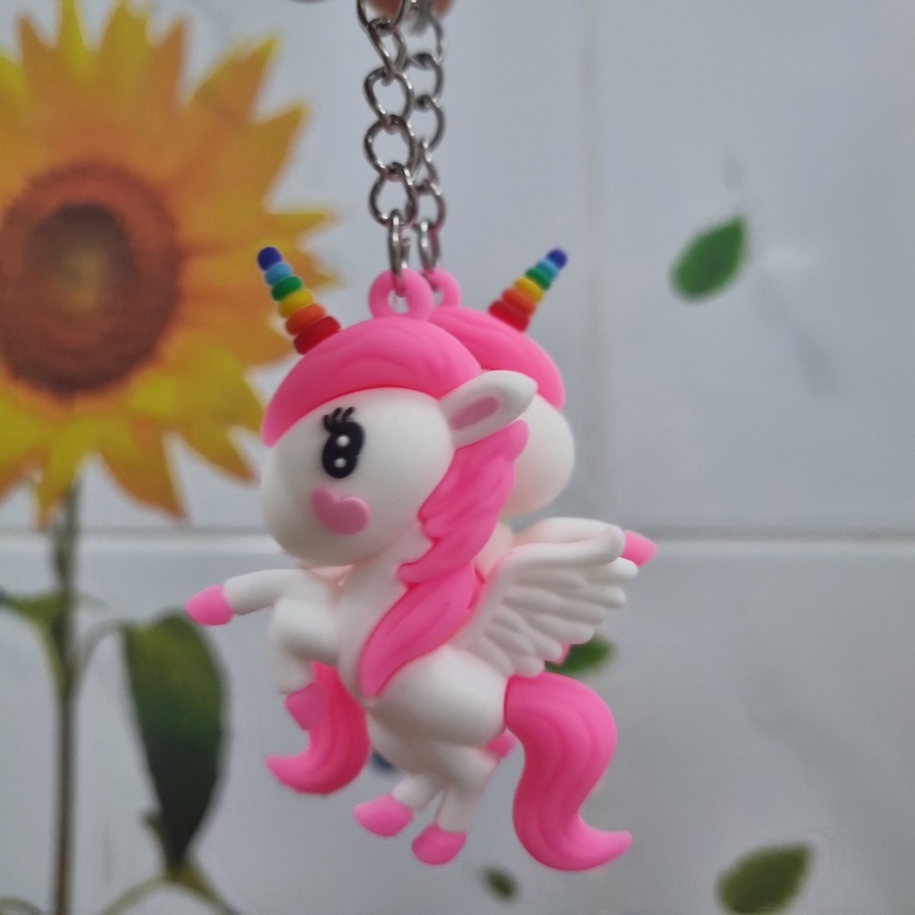 Móc khóa Ngựa Unicorn Pony ngựa cầu vòng kỳ lân siêu đáng yêu cute treo balo du lịch, cặp, túi xách, xe máy, ô tô