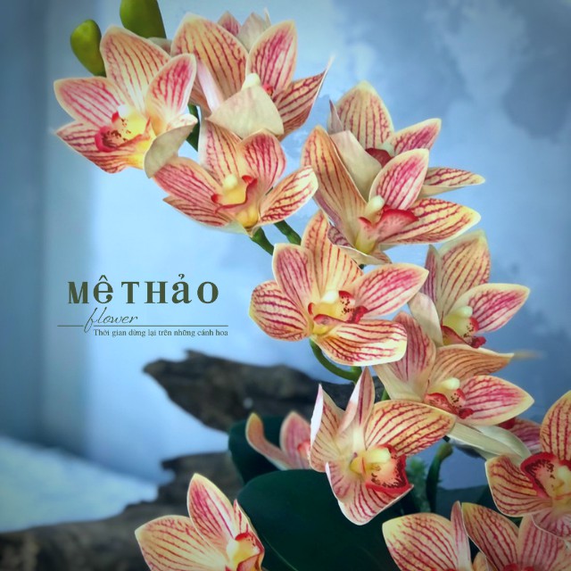 Bình Hoa Giả Cao Cấp Mix Lan Và Sen Đá Dùng Làm Quà Tặng, Trang Trí Nội Thất, Decor Shop, Quán Cafe