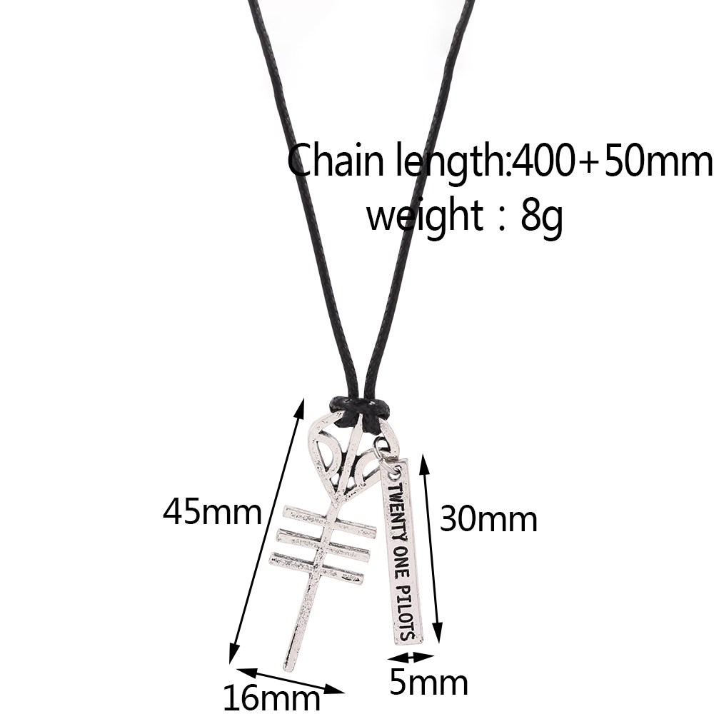 Dây chuyền mặt hình đầu lâu 21 Twenty One Pilots phong cách Hip Hop