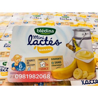 Sữa chua Bledina  hoa quả vị chuối 6*60gr date 7/7/2019