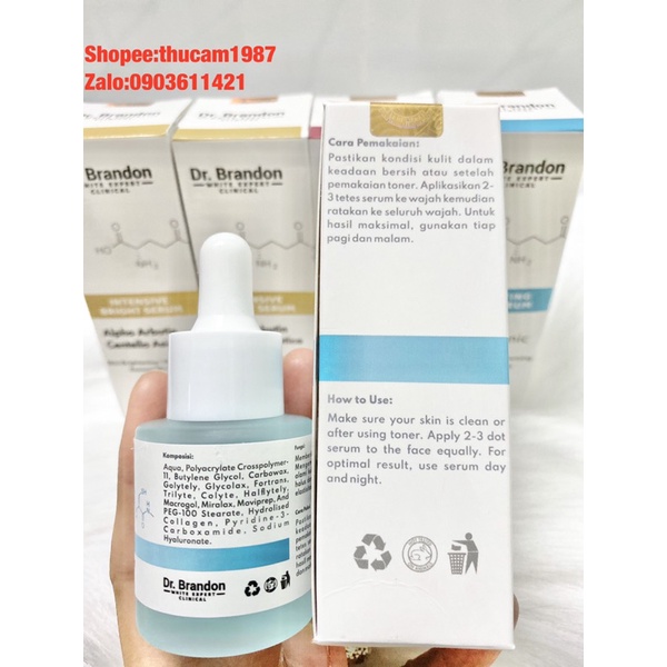 Serum Dr. Brandon HYALURONIC dưỡng ẩm làm sáng da gấp 5 lần 20ml.