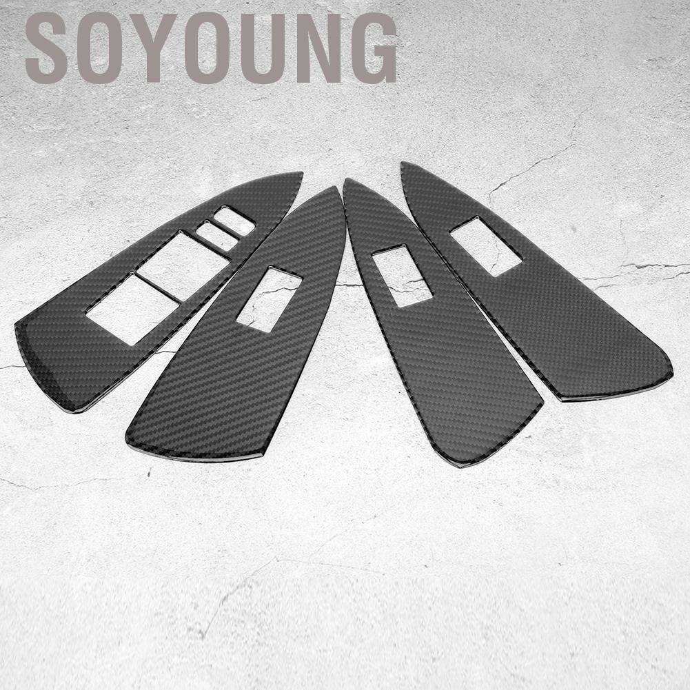 Set 4 Khung Bảo Vệ Công Tắc Cửa Sổ Xe Ô Tô Toyota Rav4