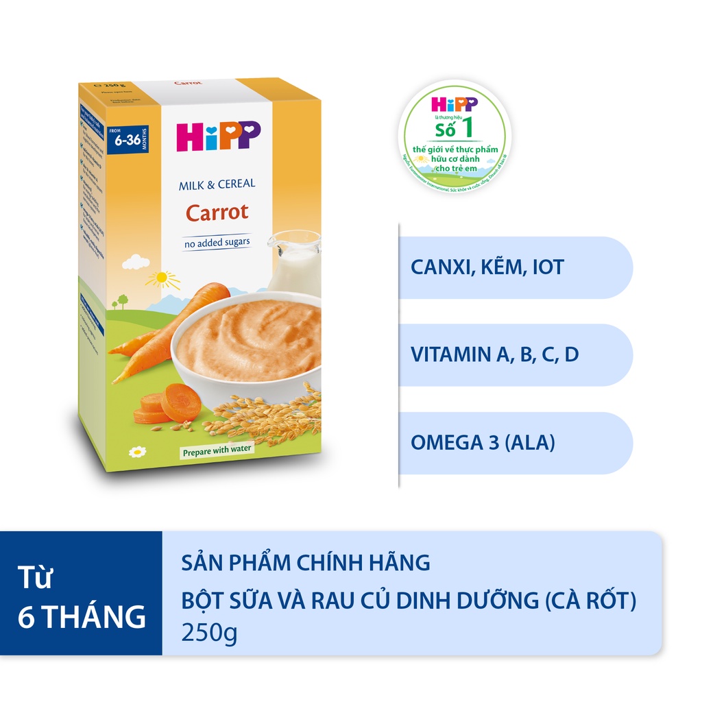 Combo ăn dặm HiPP Organic số 3: Phát triển thị giác