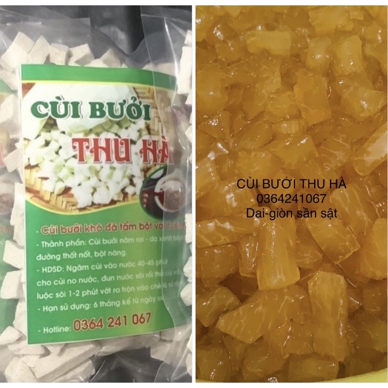 Cùi bưởi khô đã sên bột  và đường 250 gr - NGON GIÒN