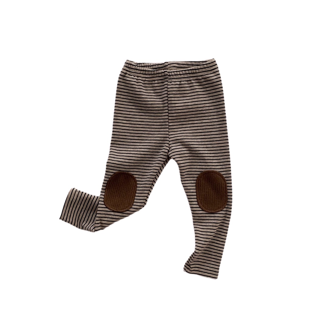 Quần dài vải cotton mềm mại họa tiết kẻ sọc cho bé sơ sinh