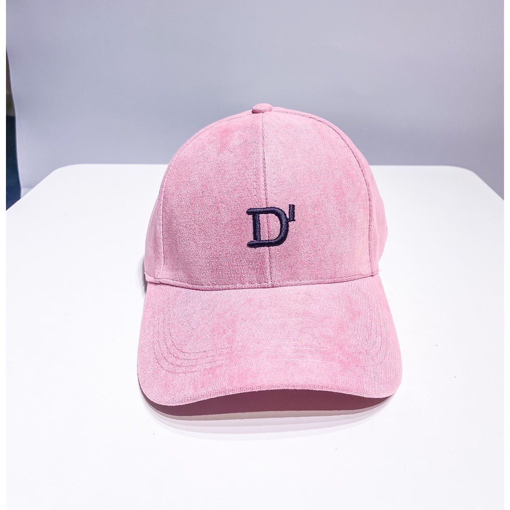 Mũ lưỡi trai ❤️ Nón kết thêu chữ &quot; D &quot; chất nỉ nhung cao cấp form unisex nam nữ