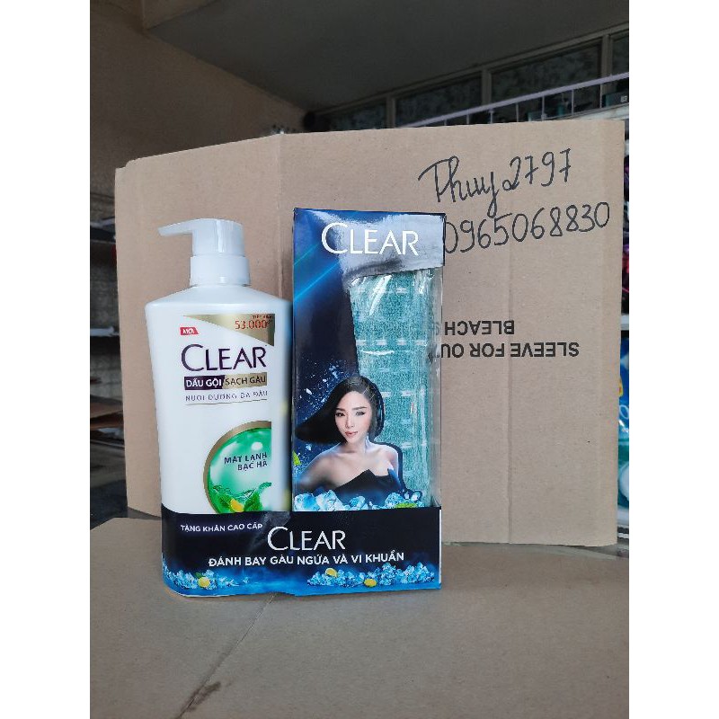Dầu Gội CLEAR Bạc Hà 630g - 880g / CLEAR 5 tinh dầu - 3 hạt siêu dưỡng 630g