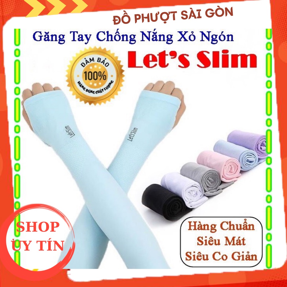 Bộ 2 Ống Tay Chống Nắng Hàn Quốc Loại Xịn, Găng Tay Chống Nắng Let's slim Có Hộp