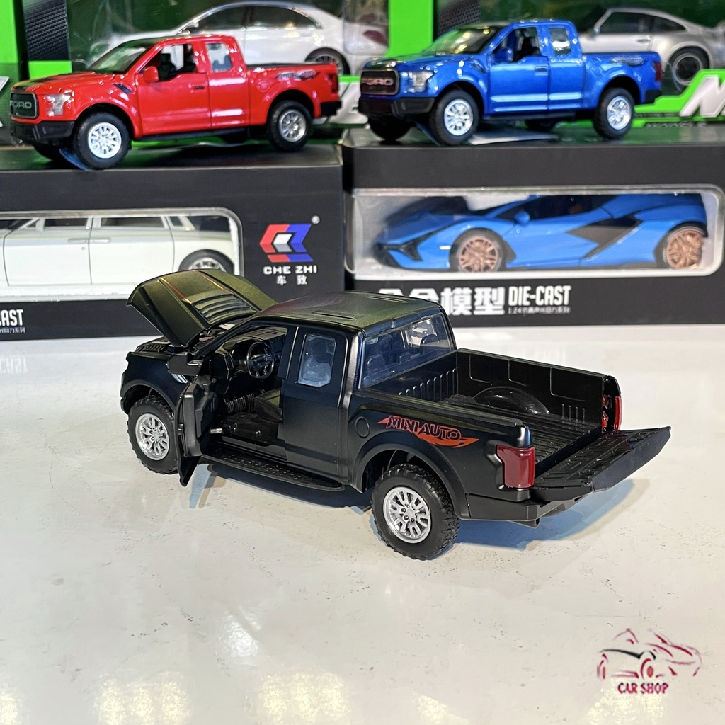 Xe mô hình bằng sắt Ford Ranger tỉ lệ 1:32 giá rẻ hãng MiniAuto màu đen