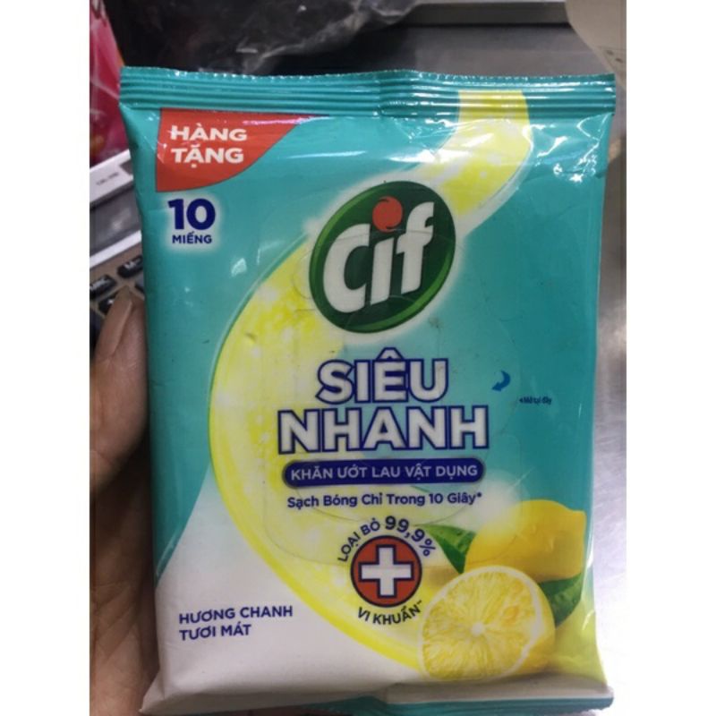 Khăn Ứớt Lau Vật Dụng Cif Siêu Nhanh