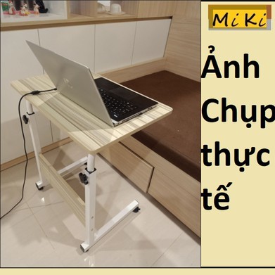 Bàn máy tính có bánh xe ( Chỉnh được độ cao bàn  )